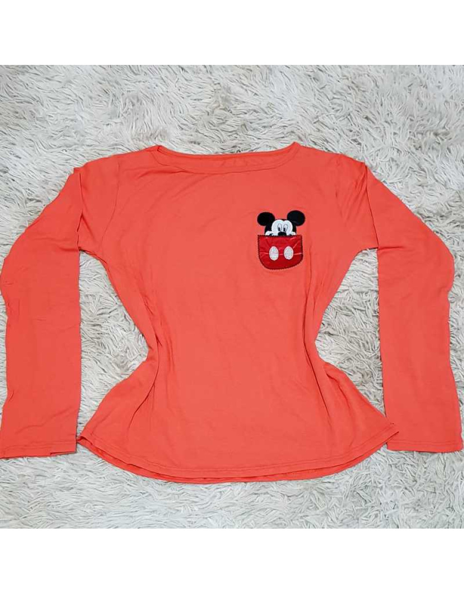 Blusa Feminina Manga Longa Lisa