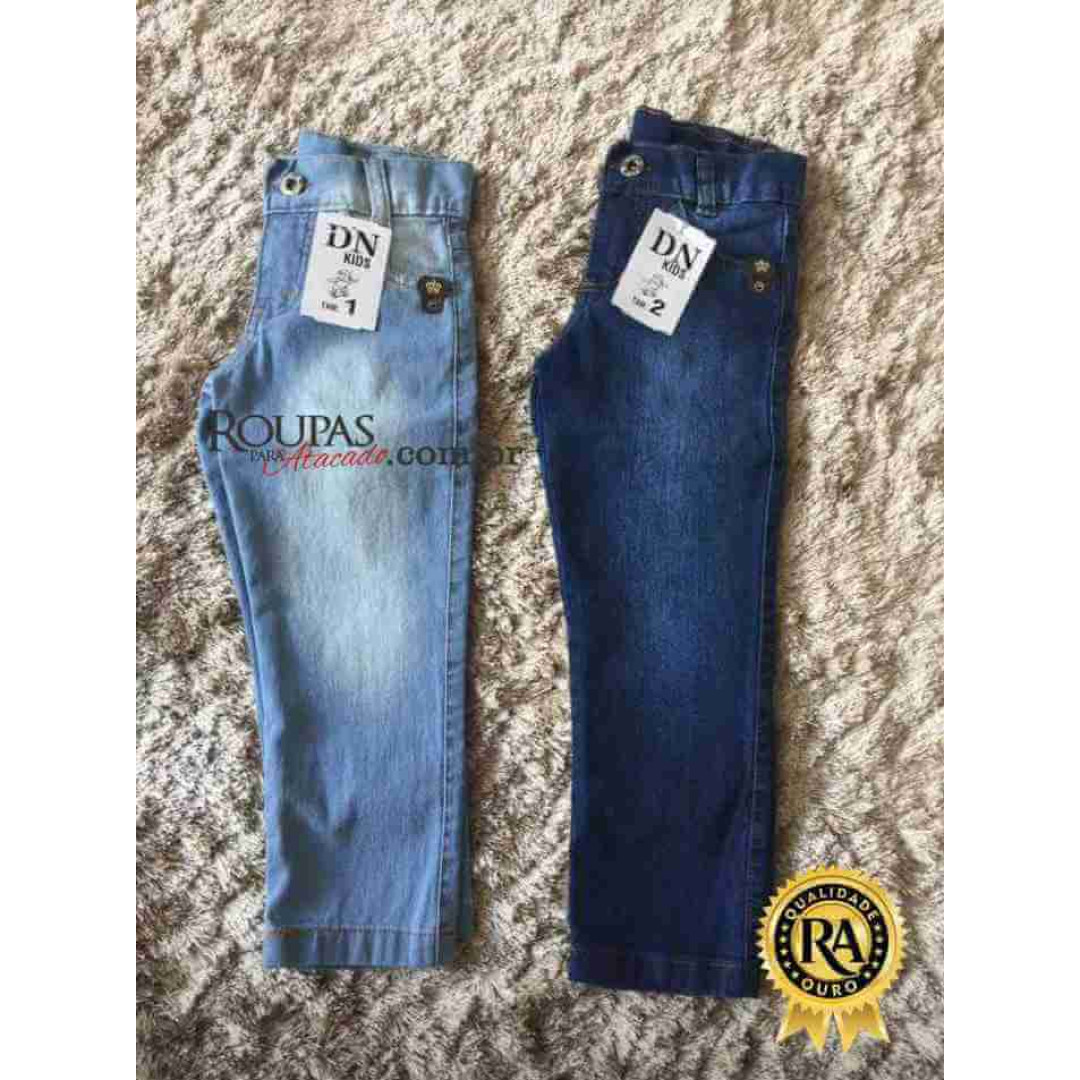 Calça Jeans Infantil Masculina 1 a 8 anos