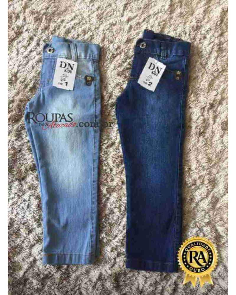 Calça Jeans Infantil Masculina 1 a 8 anos