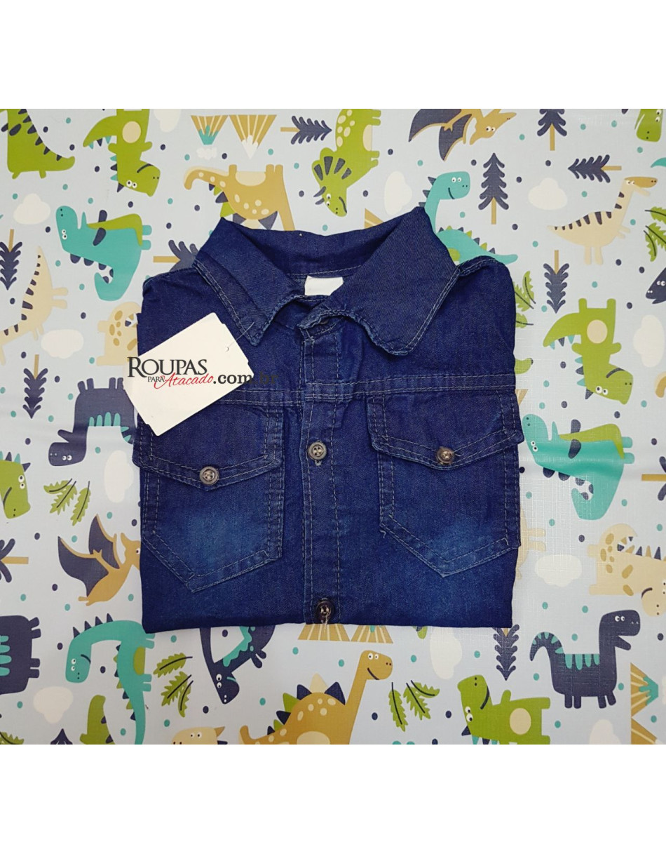 Camisa Social Jeans Infantil