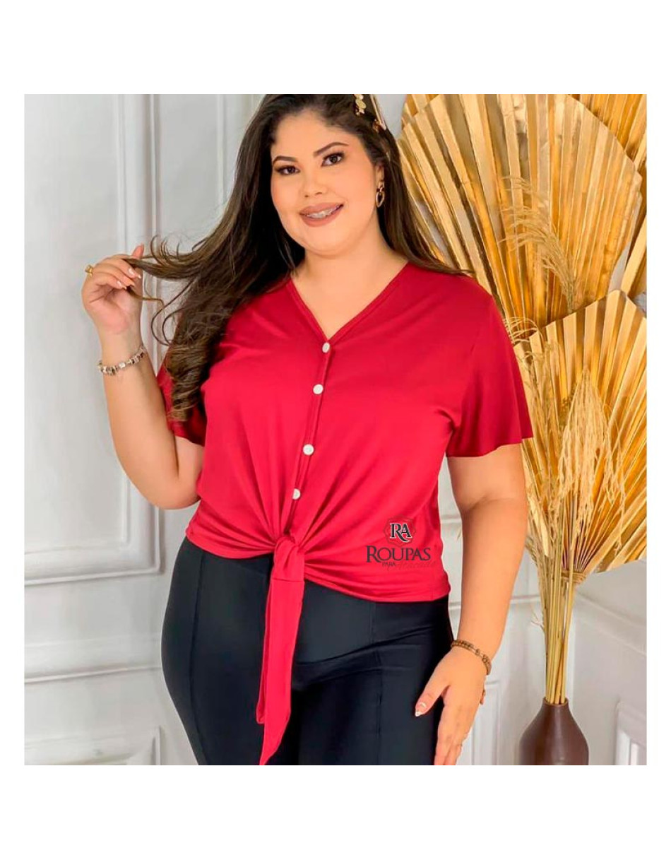 Blusa Feminina Plus Size Lisa Em Suede