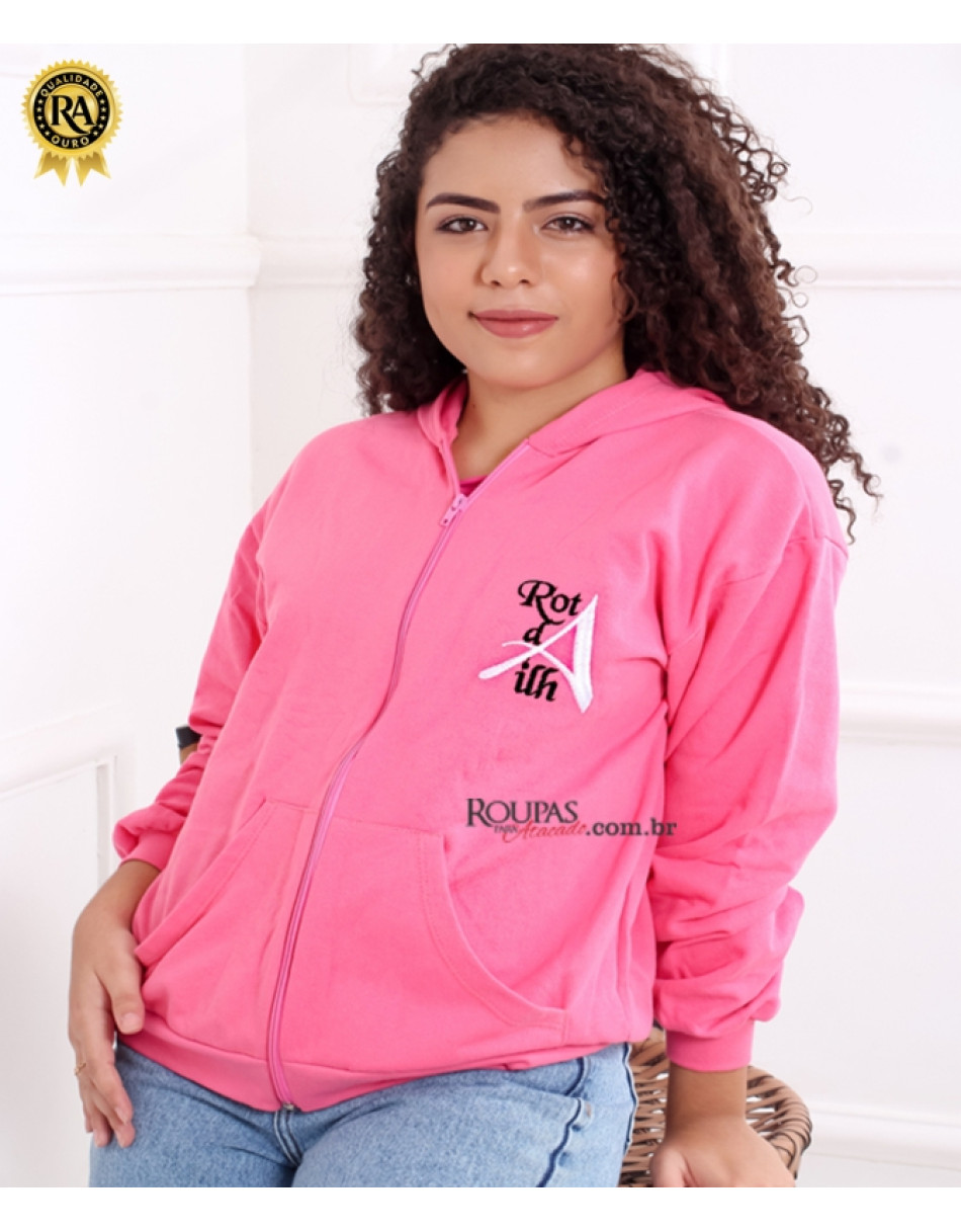 Blusa Moletom Juvenil Feminina Canguru com Capuz