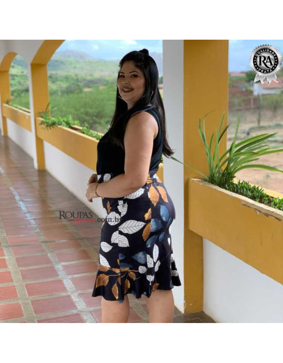 Saia Plus Size Estampada GG