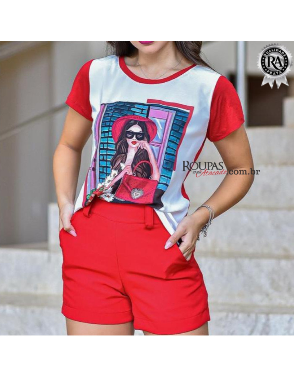 Blusa Tshirt Feminina Estampada