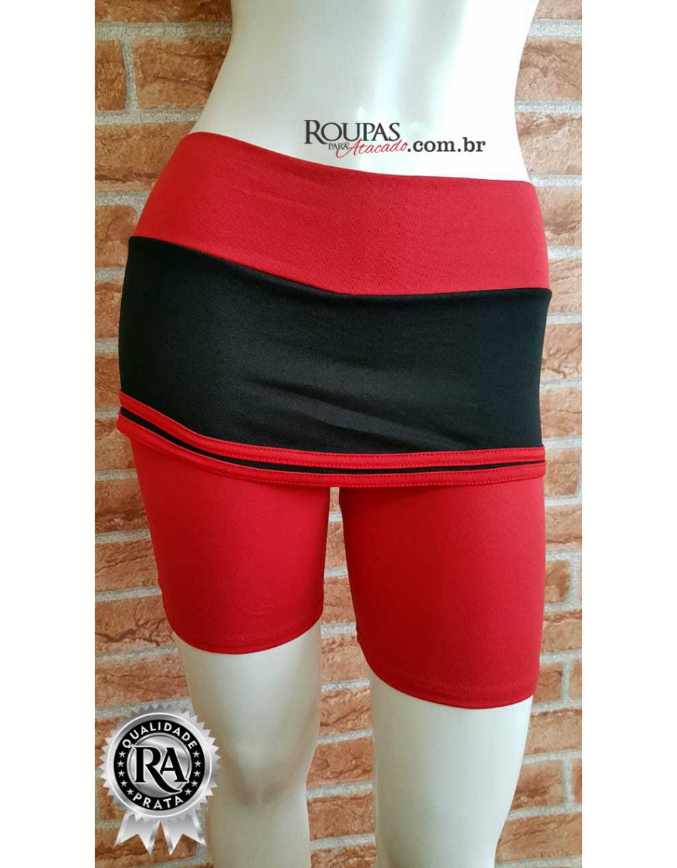 Short Fitness Cotton Com Saia M