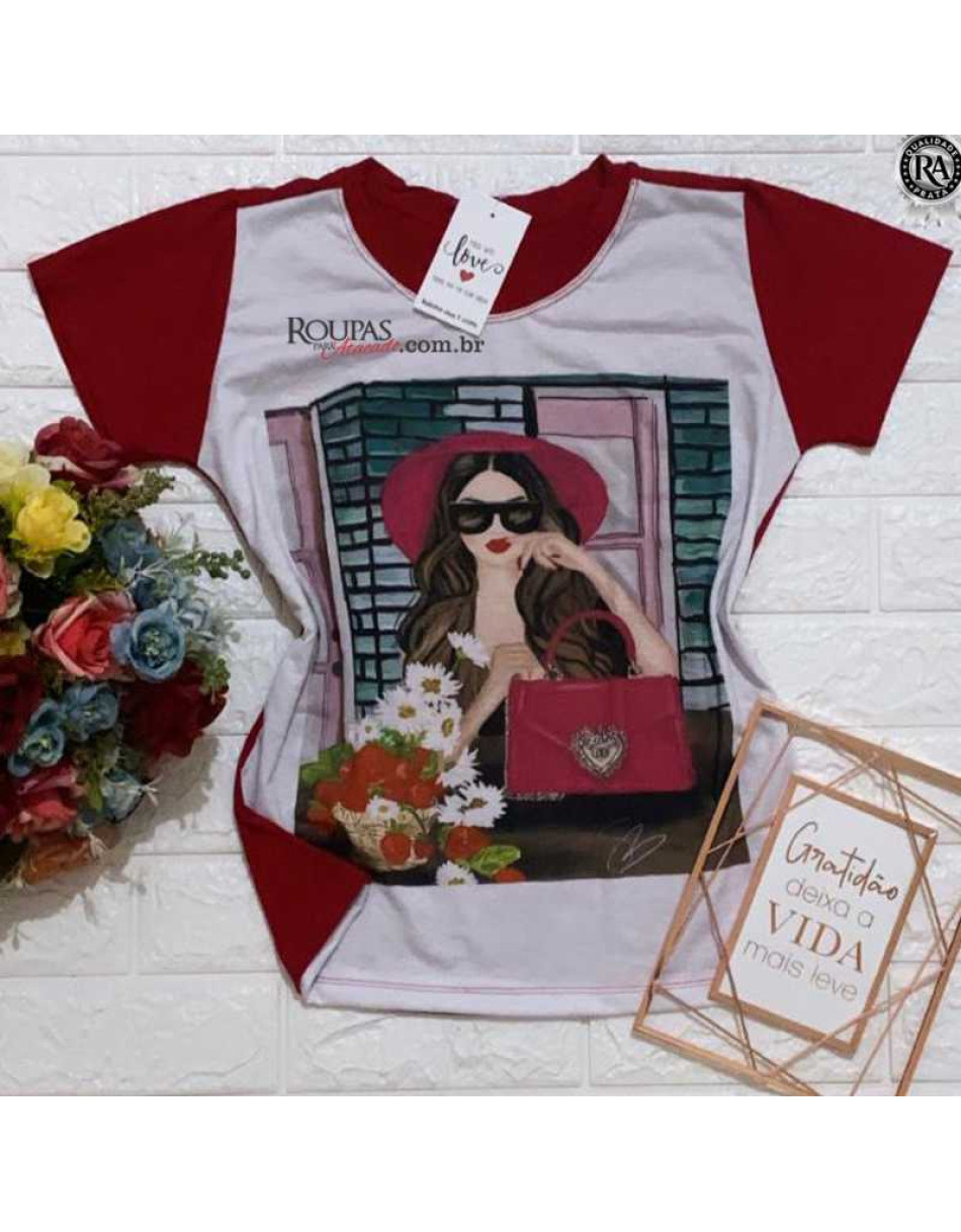 Blusa Tshirt Feminina Estampada