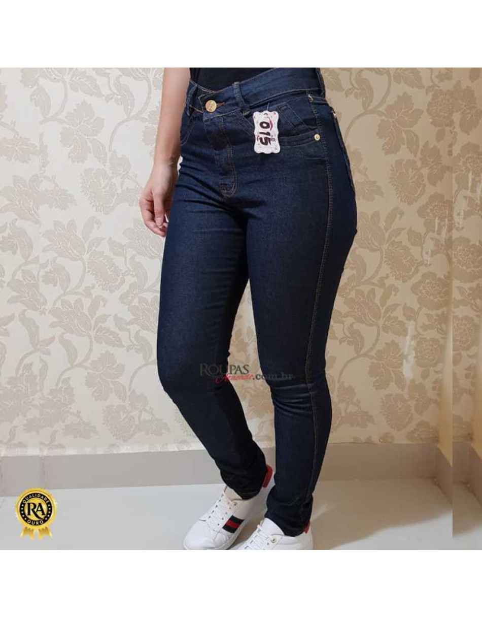 CALÇA JEANS FEMININA CINTURA ALTA