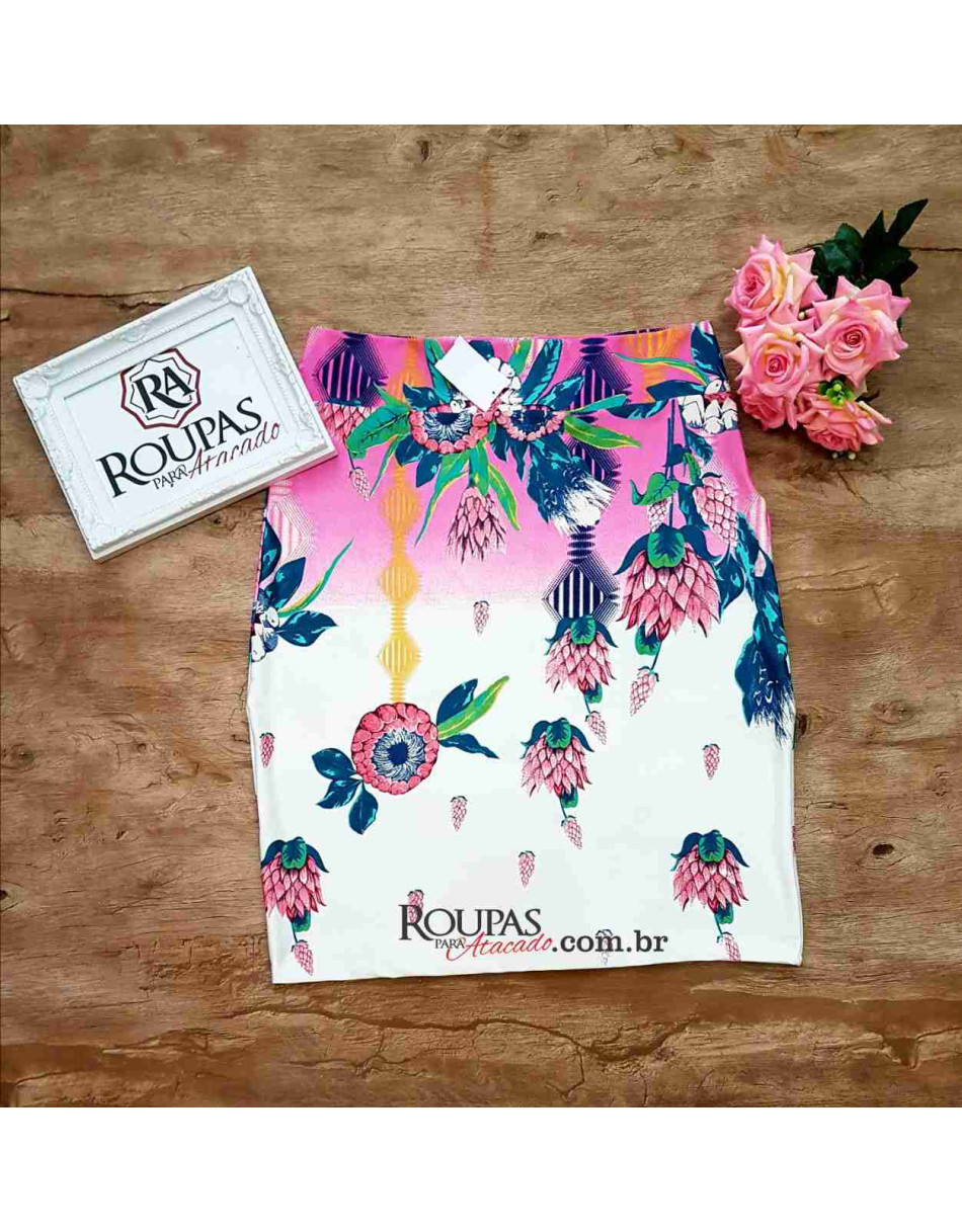 Saia Plus Size Estampada GG