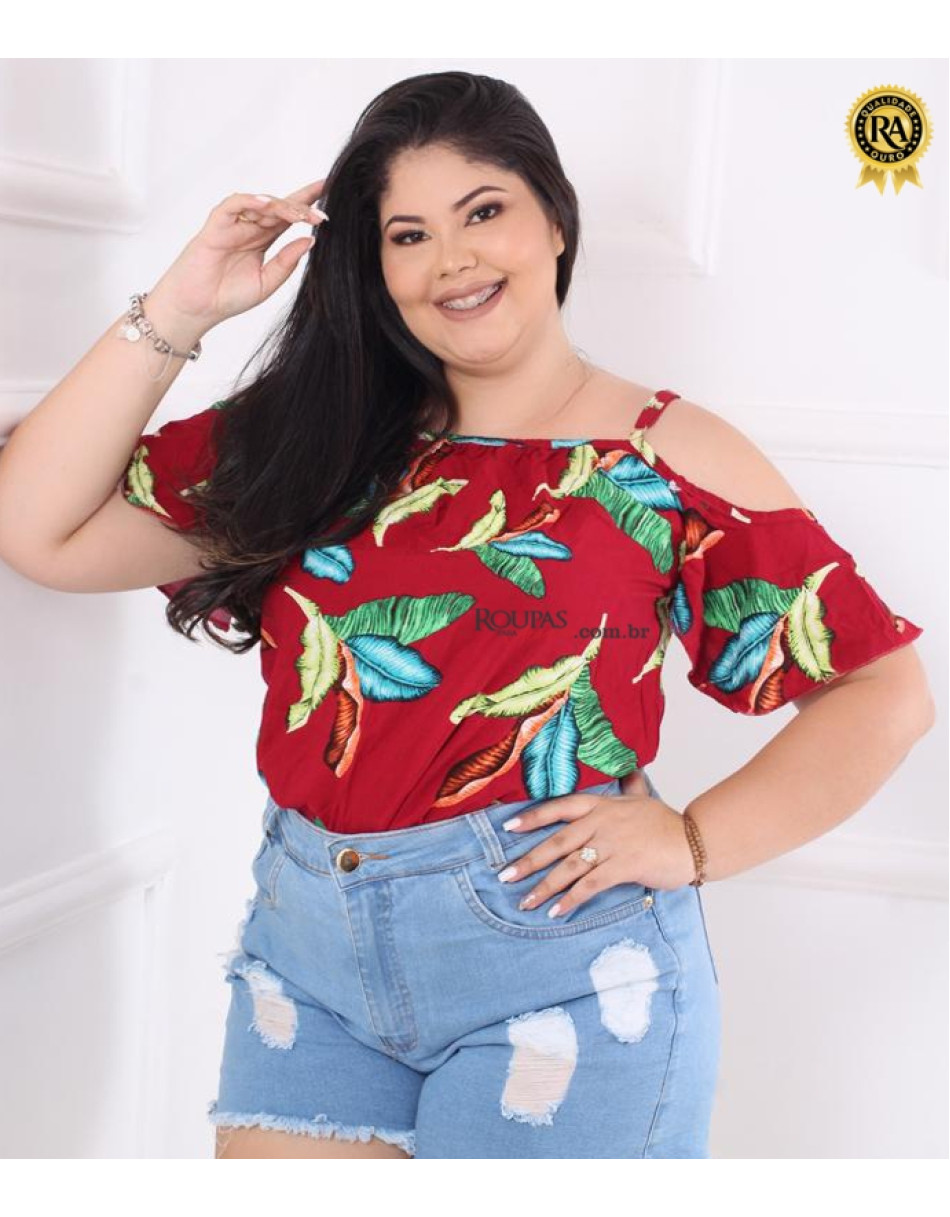 Blusa Feminina Em Viscose Plus Size 