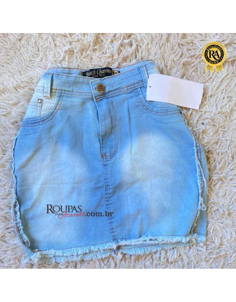 Saia Curta Jeans Feminina