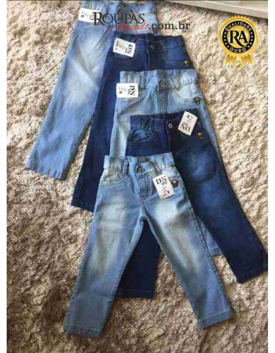 Calça Jeans Infantil Masculina 1 a 8 anos