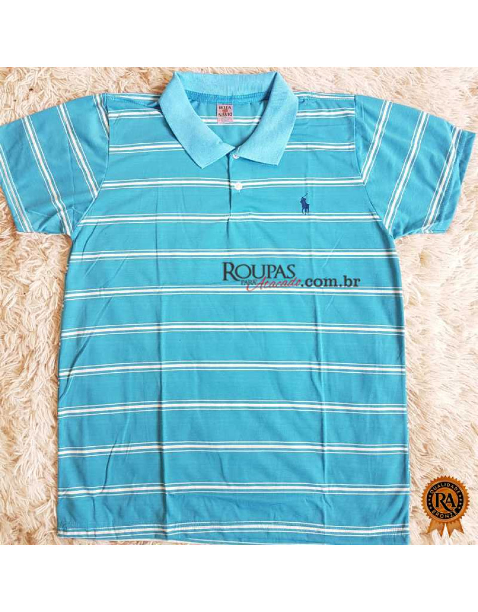 Camisa Polo Masculina Listrada