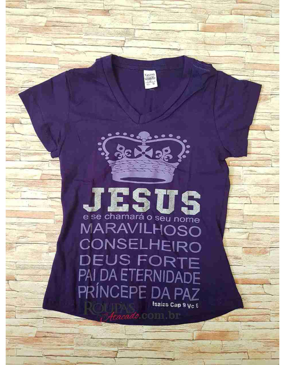 Blusa Baby Look Infantil Com Frases Evangelica