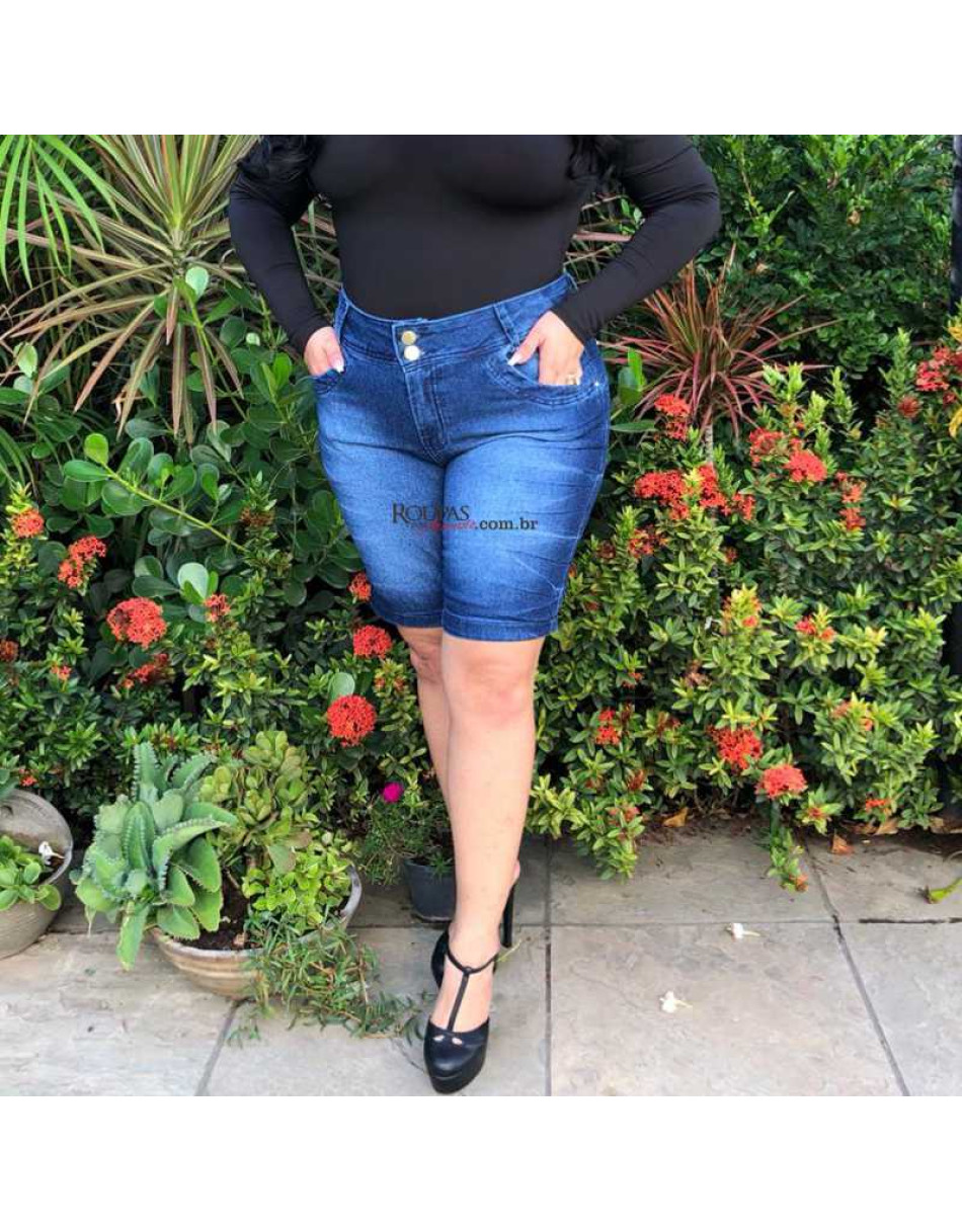 BERMUDA JEANS FEMININA PLUS SIZE