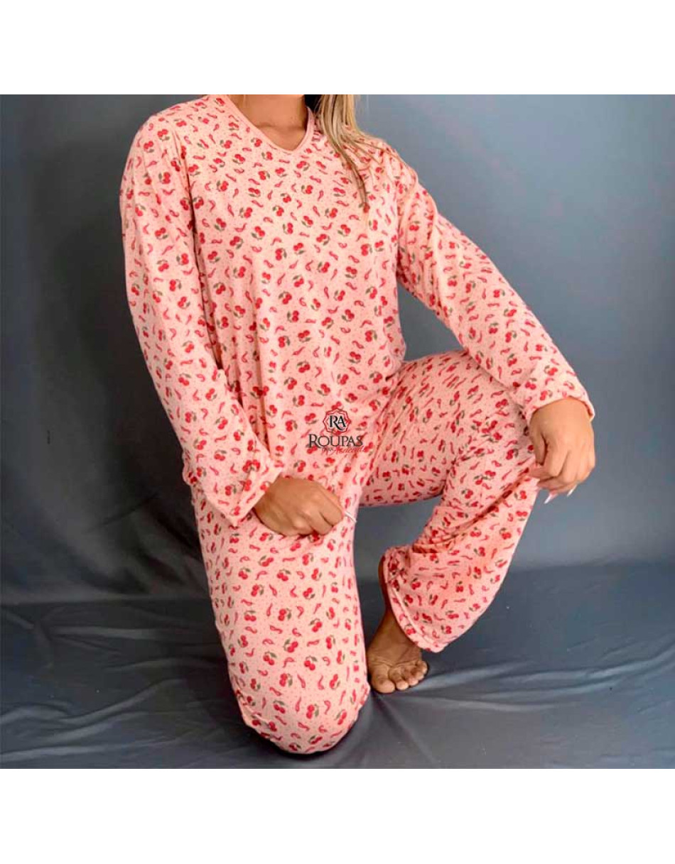 Pijama Feminino Longo Estampado