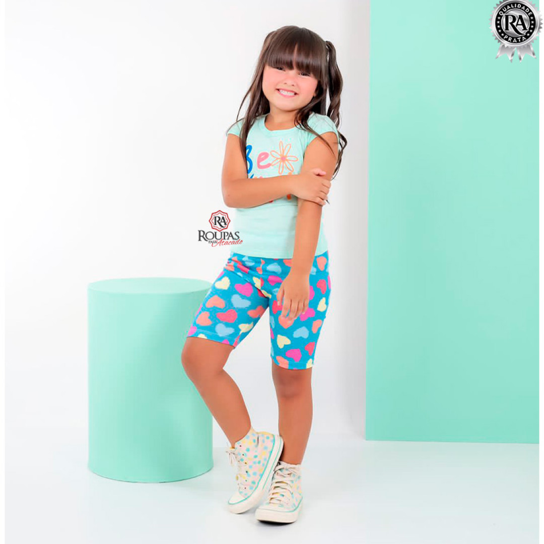 Conjunto Infantil Blusa E Short Lara