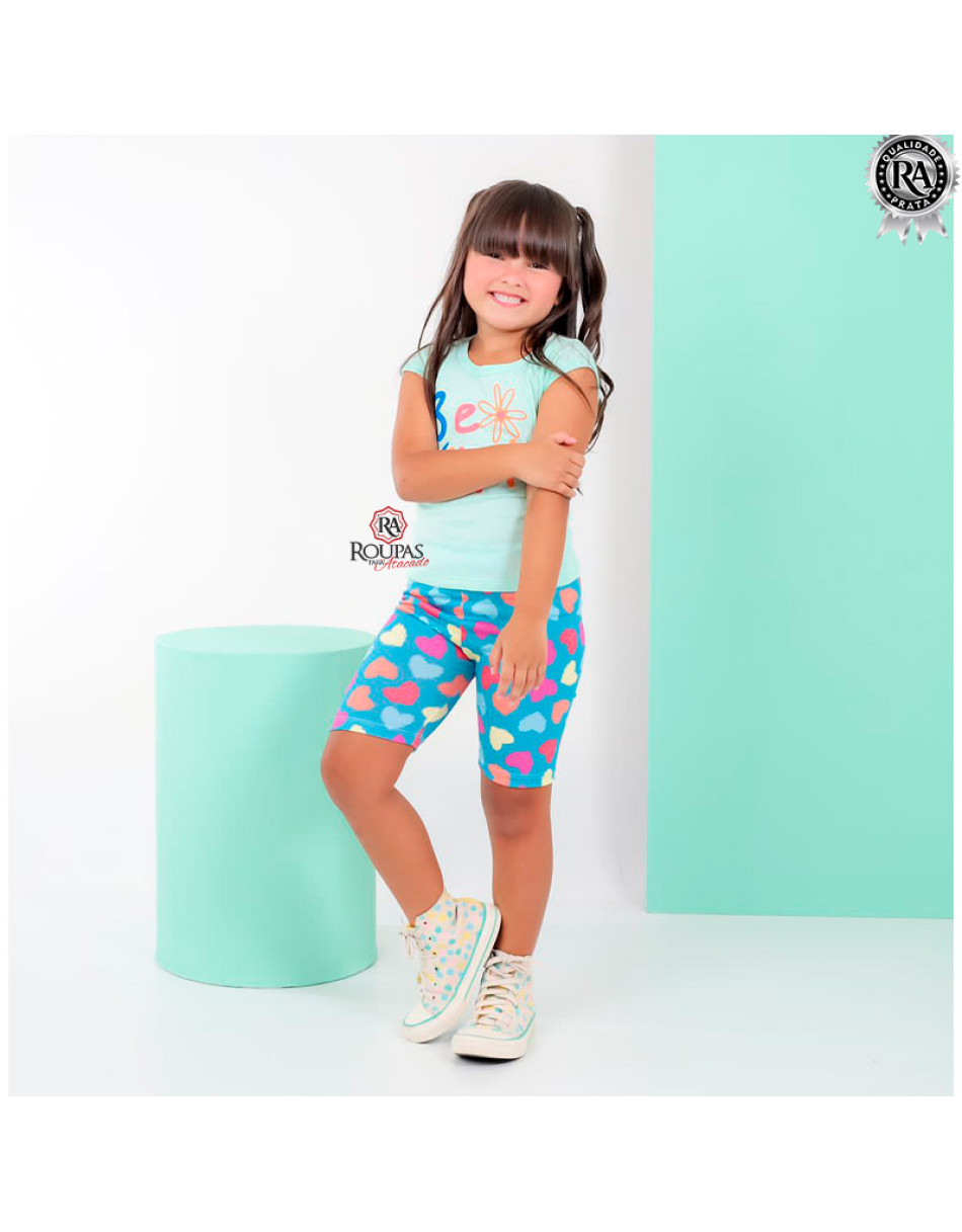 Conjunto Infantil Blusa E Short Lara