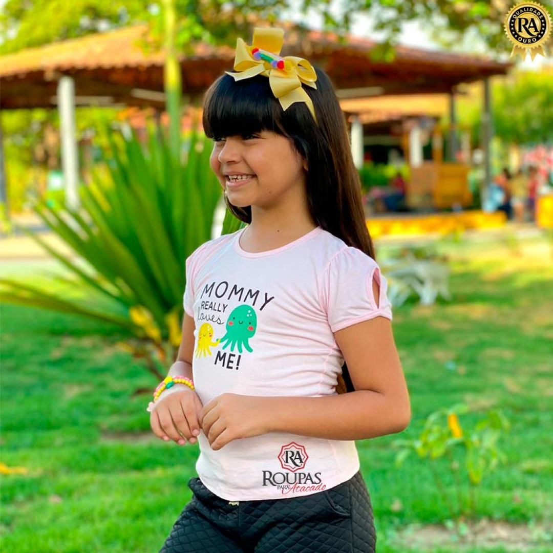 Blusa Infantil Feminina Com Aplicações