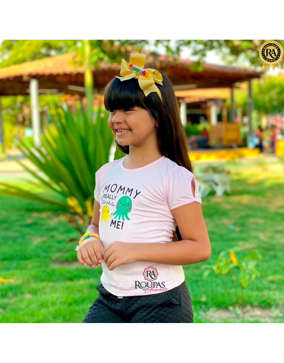 Blusa Infantil Feminina Com Aplicações