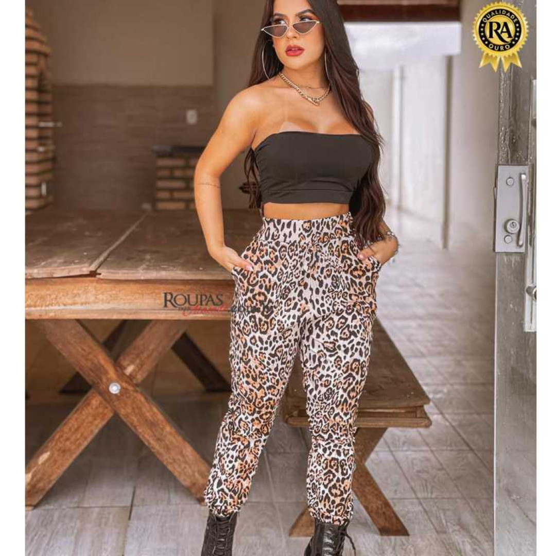 Calça Jogger Animal Print