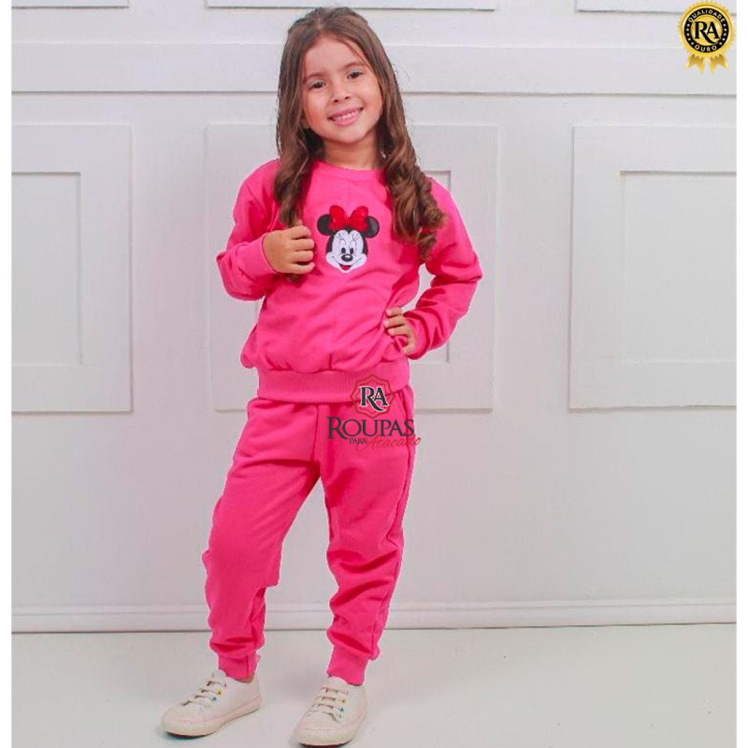 Conjunto Moletom Flanelado Infantil Feminino