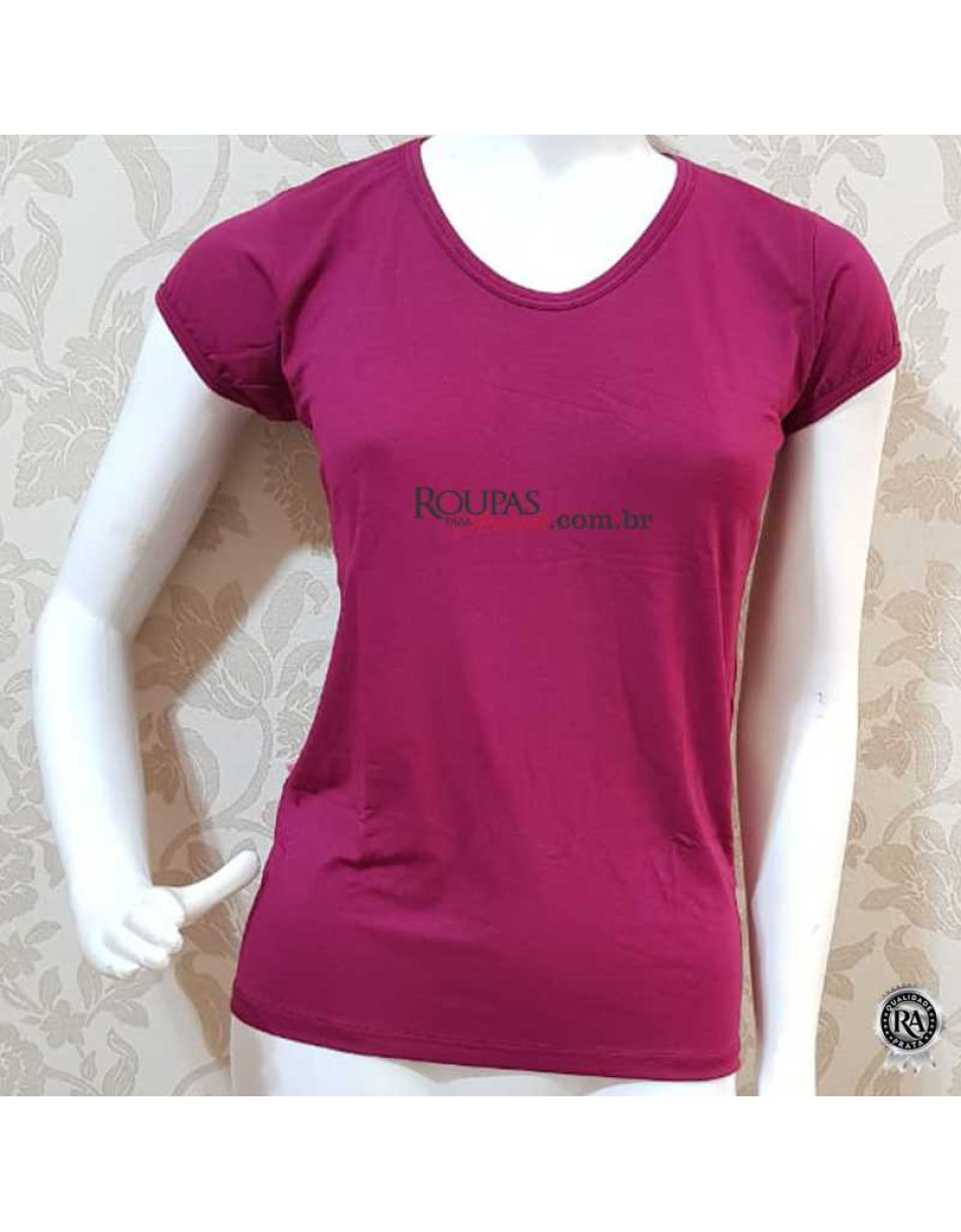 Blusa básica Feminina Com Manga 