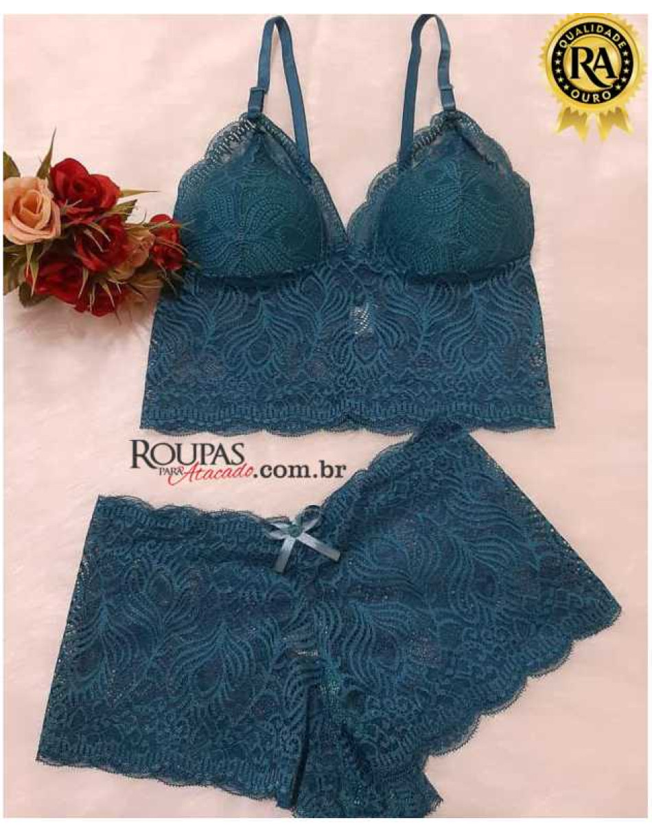 Conjunto Lingerie Espera Marido Com Bojo