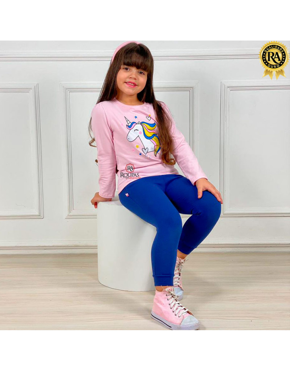 Blusa Manga Longa Infantil Cotton 