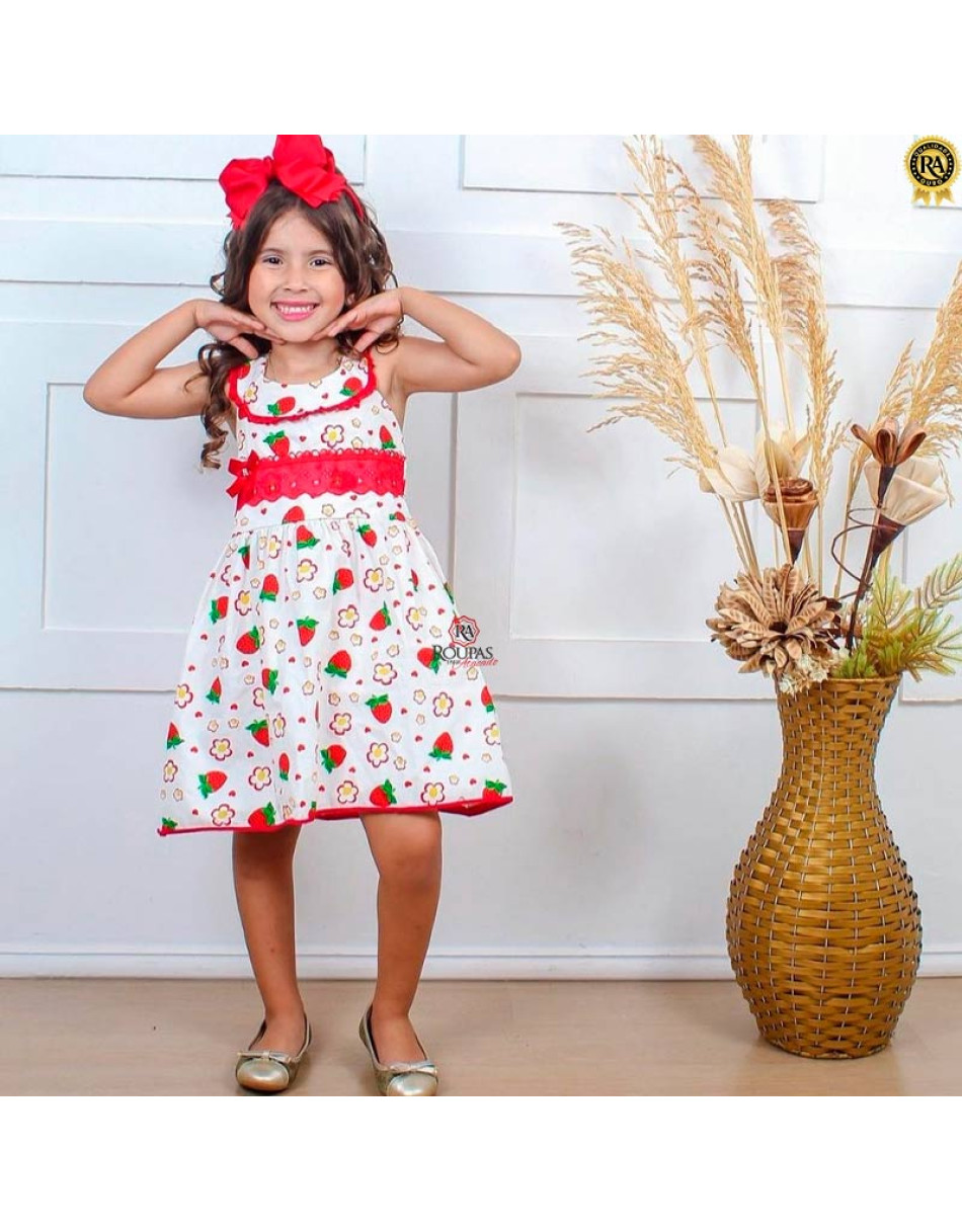 Vestido Infantil Tricoline Bebella