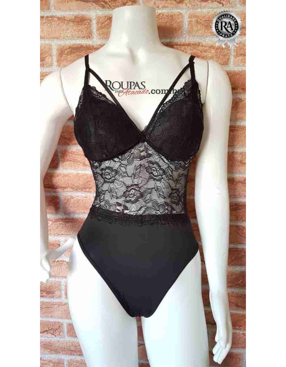 Body Feminino Renda Com Bojo