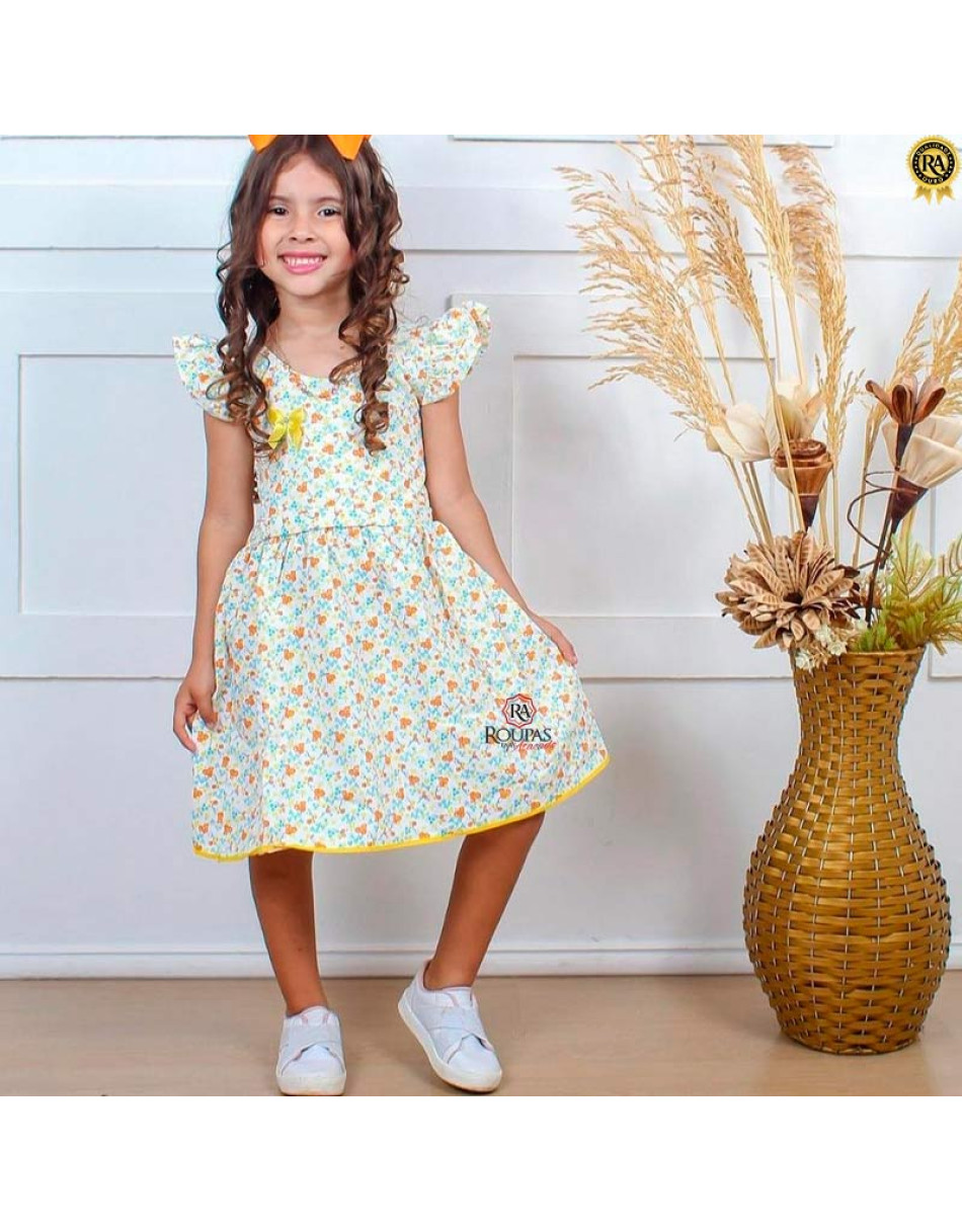 Vestido Infantil Tricoline Bebella