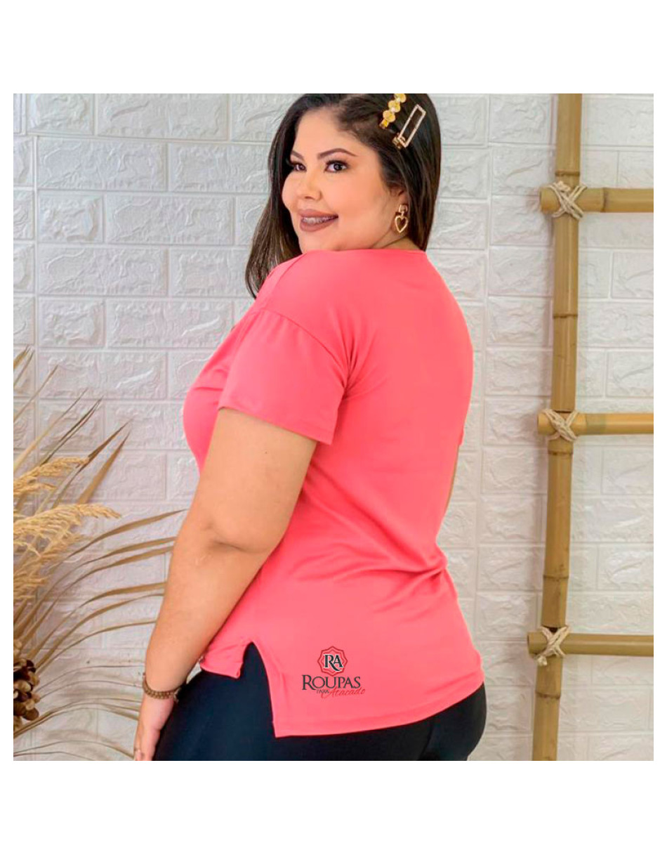 Blusa Feminina Plus Size Lisa Em Suede