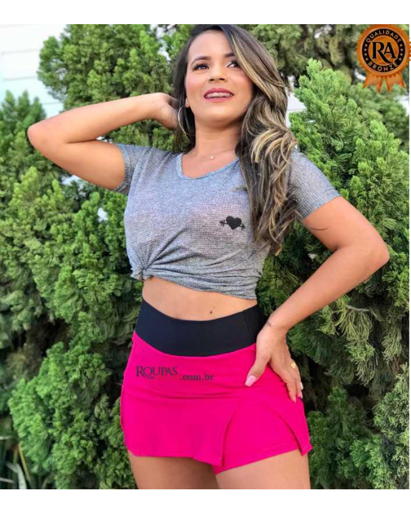 SHORT SAIA FITNESS FEMININO CORTE A LASER