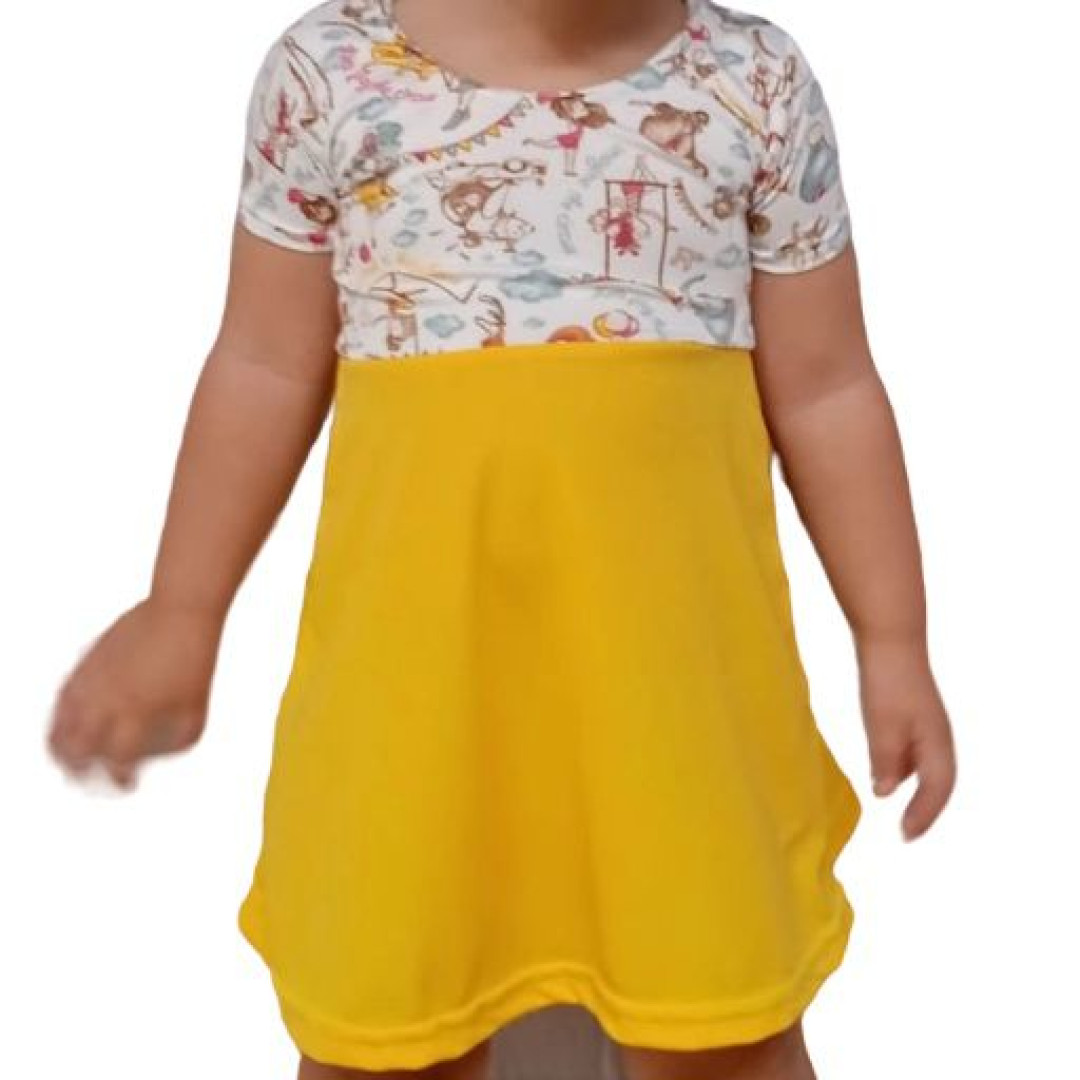 Vestido Infantil Duas Cores