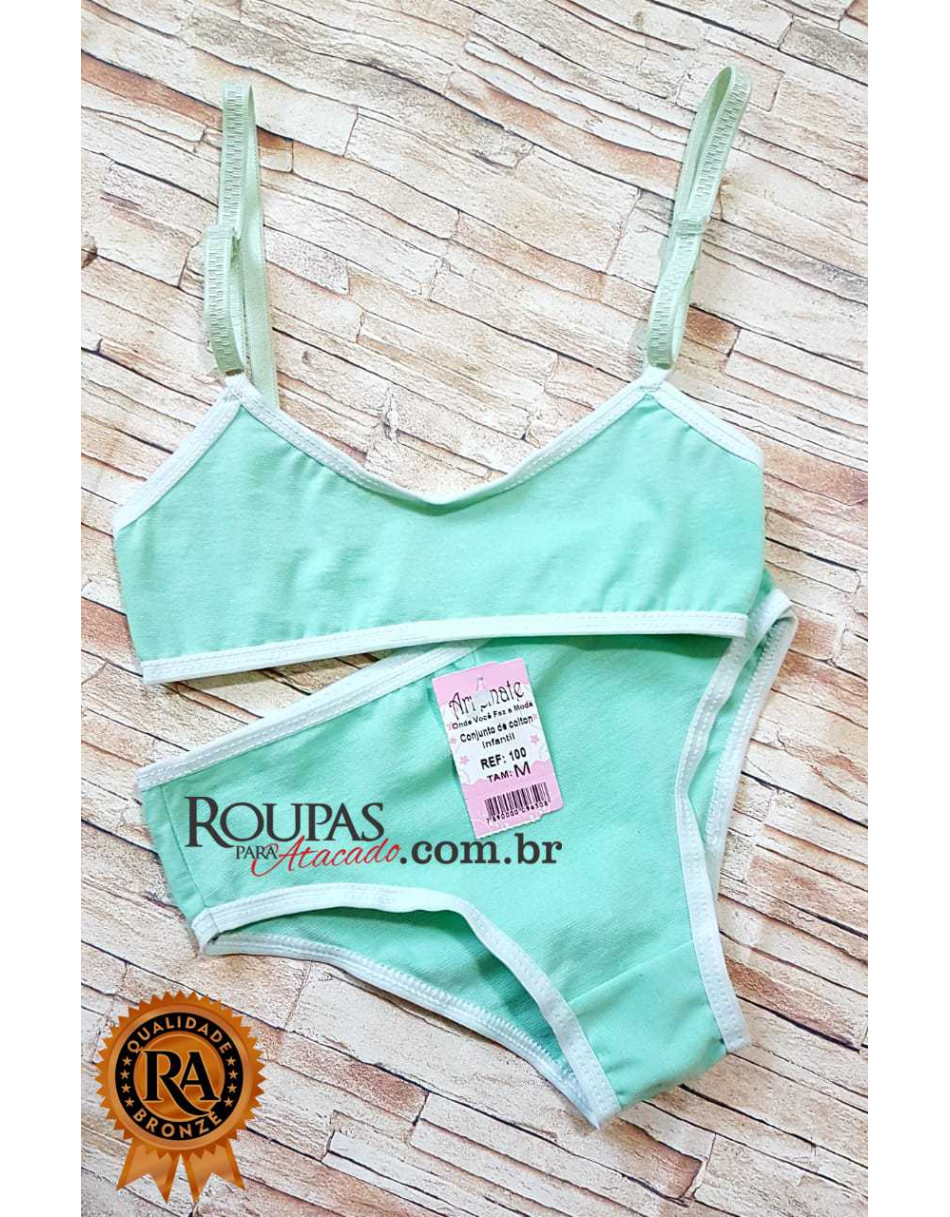 Conjunto Sutiã e Calcinha Menina Moça