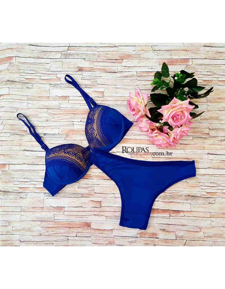 Conjunto Lingerie Calcinha e Sutiã com detalhes