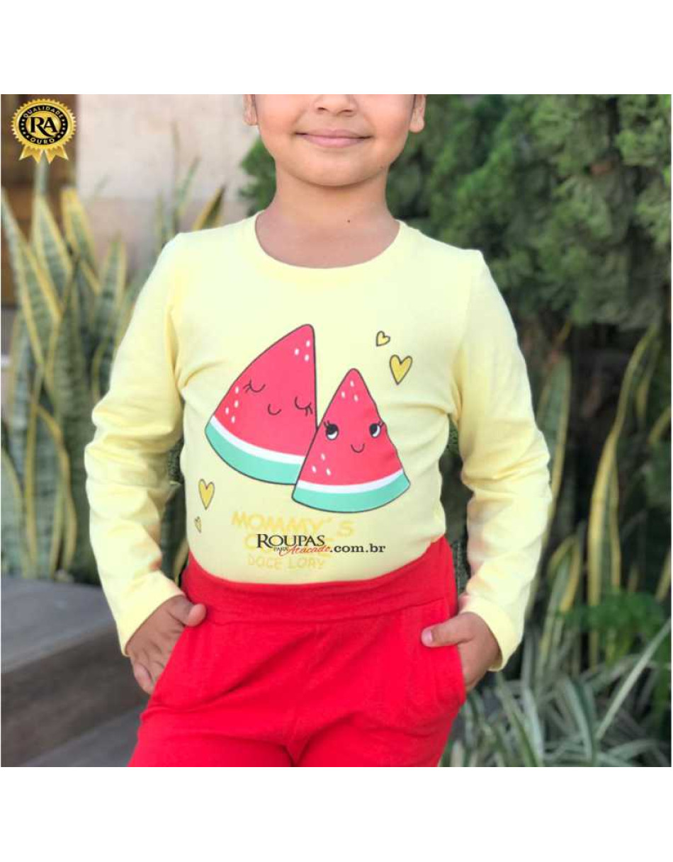 Blusa Manga Longa Infantil Cotton 