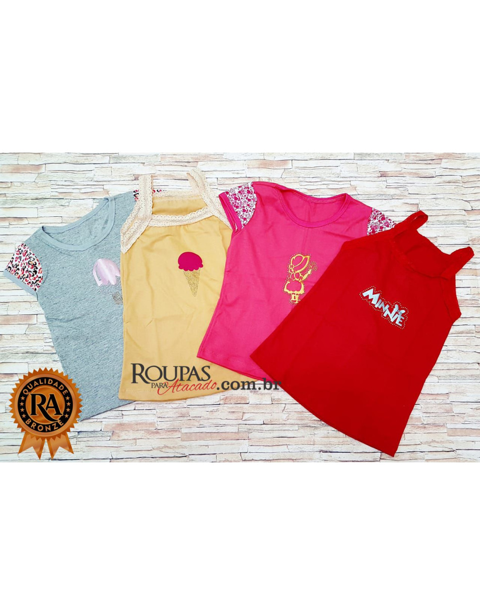 Blusa Infantil Feminina Algodão