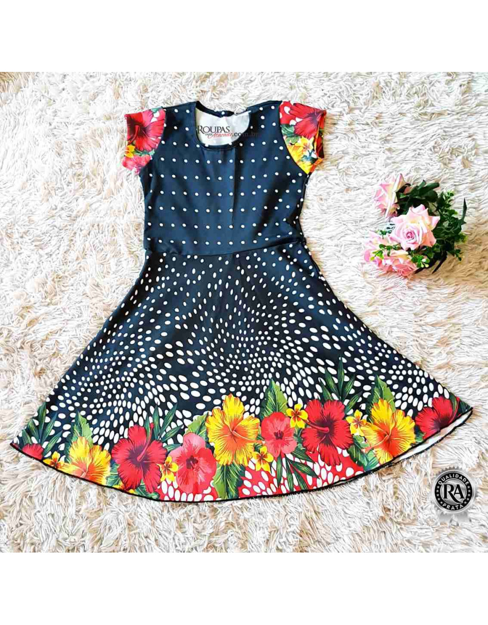 Vestido Gode Juvenil Estampado