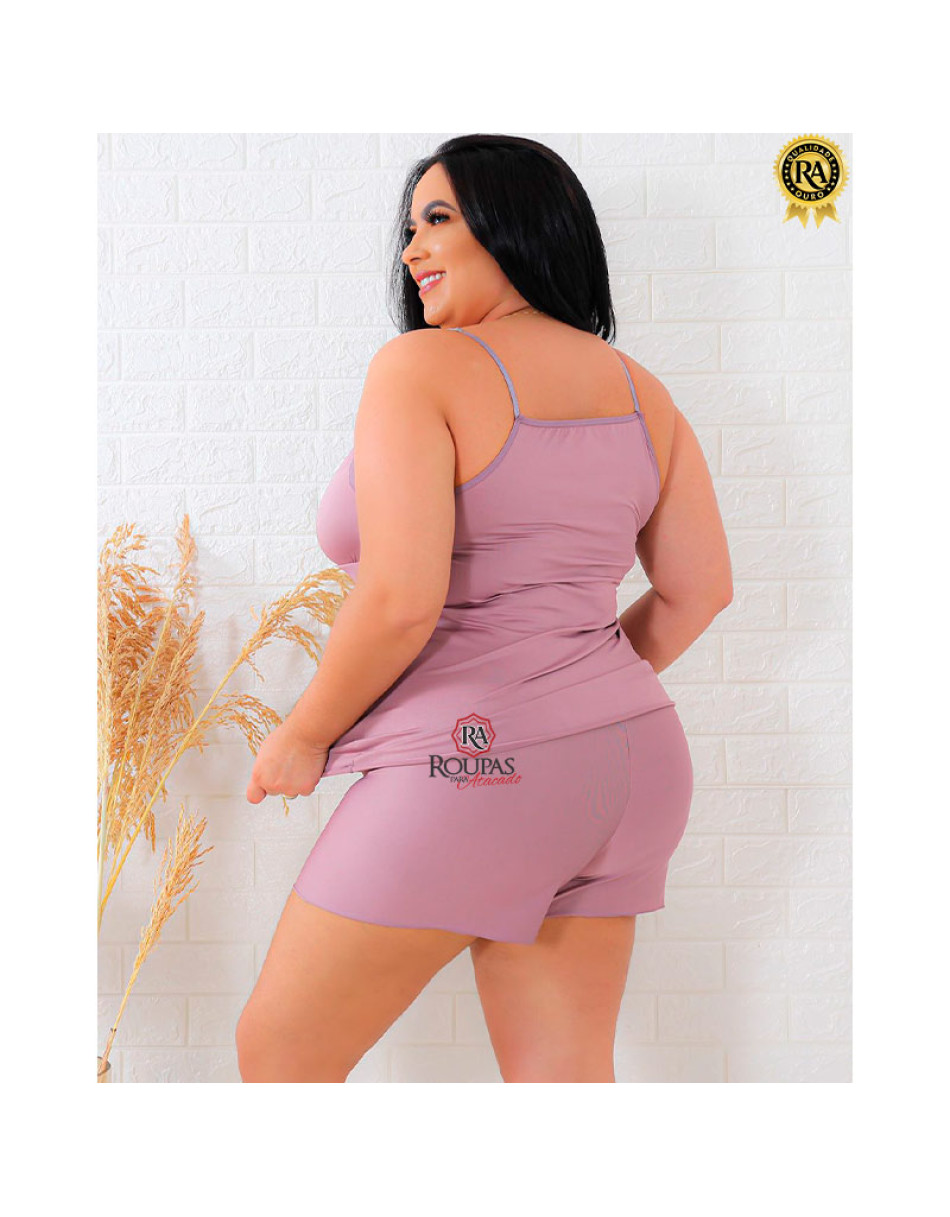 Baby Doll Plus Size Microfibra Lisa