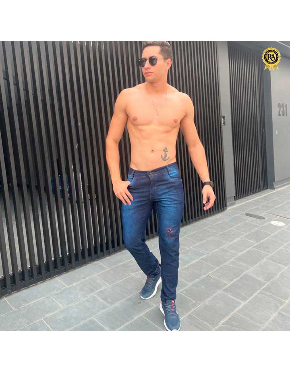 Calça Jeans Masculina Com Lycra