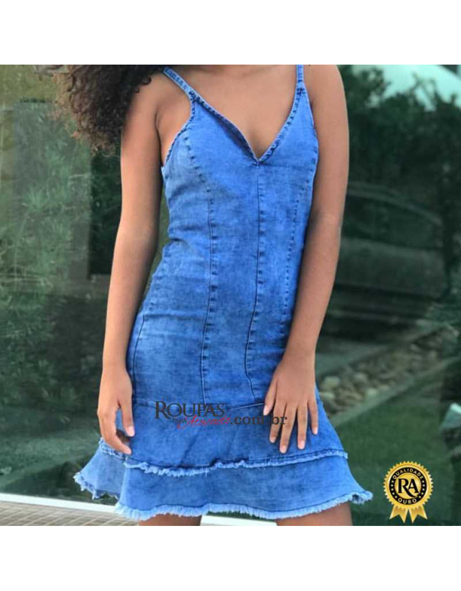 Vestidos Curto Jeans feminino Vários Modelos