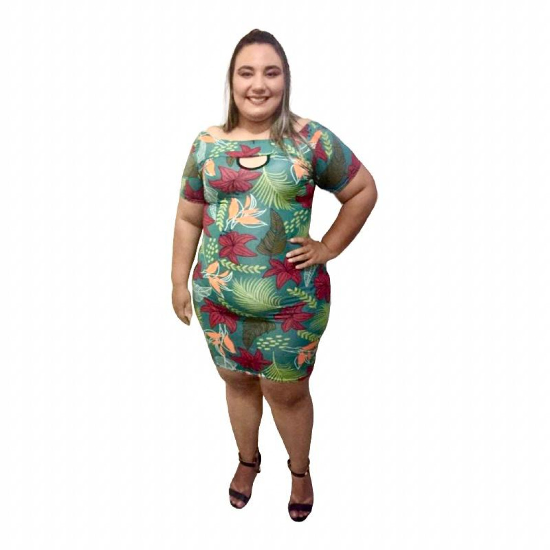 Vestido Feminino Estampado GG Amanda