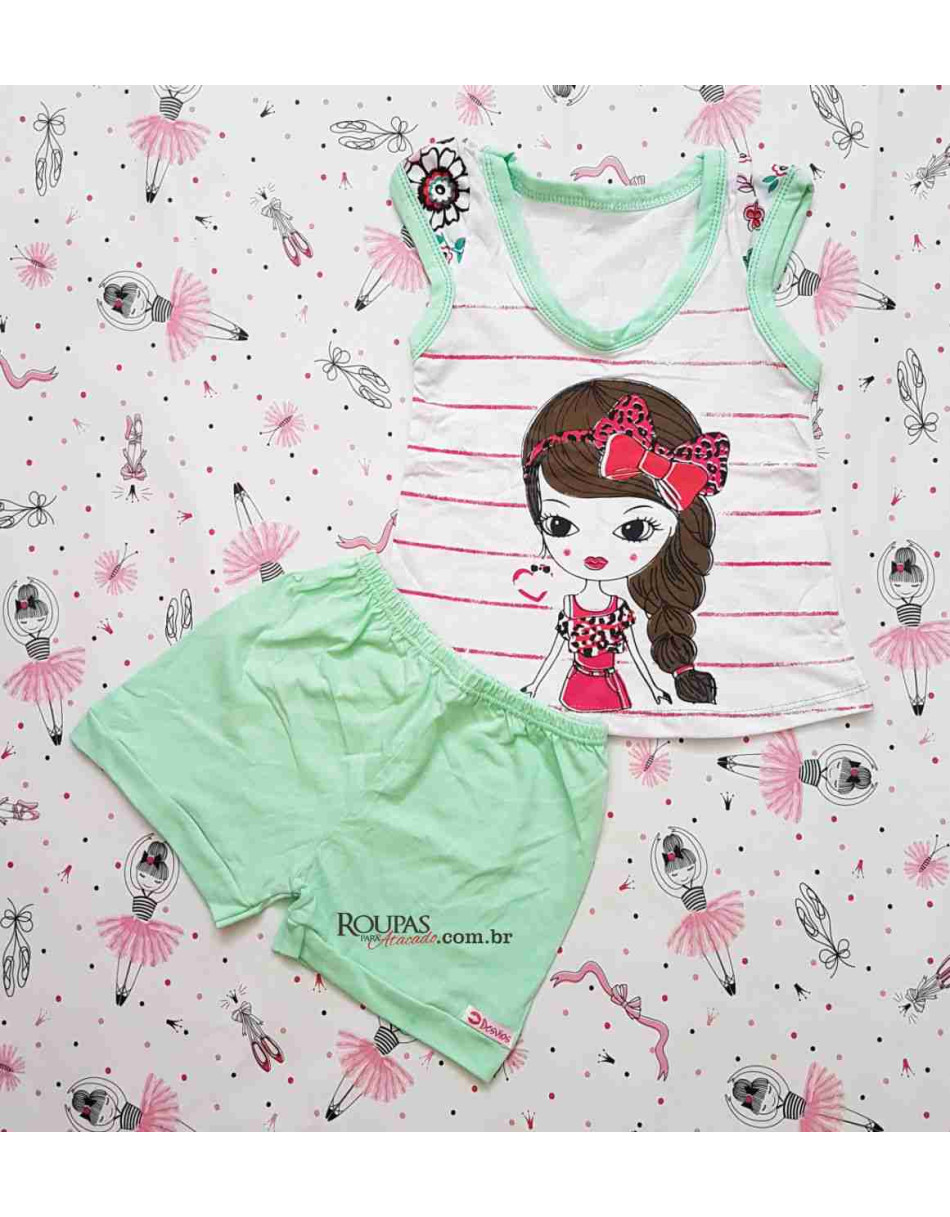 Conjunto infantil feminino com Shortinho