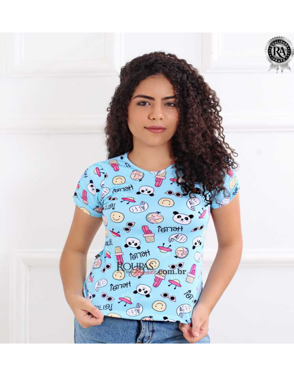 Blusa Modinha Juvenil Em Malha Leila