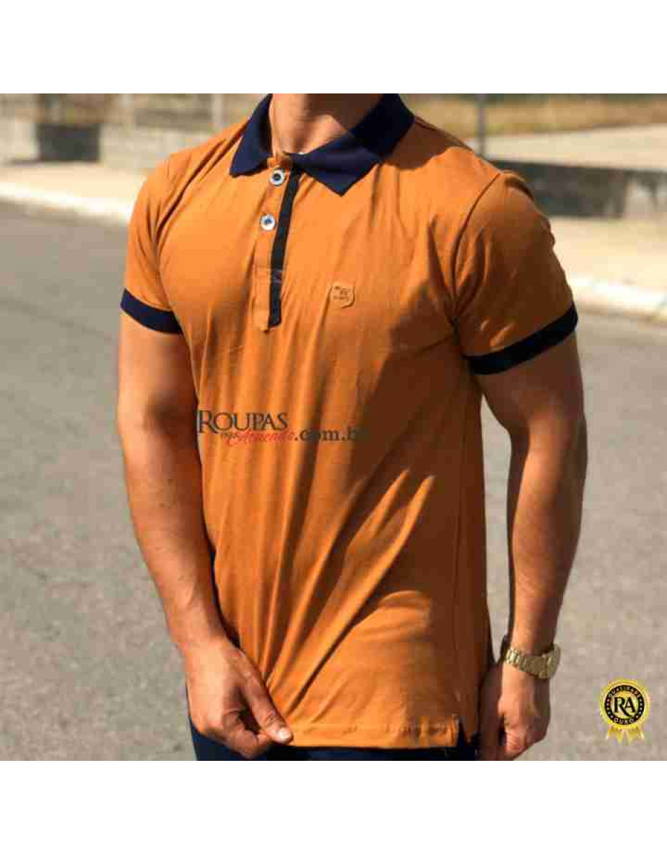 Camisa Polo Algodão Masculina com Bordado