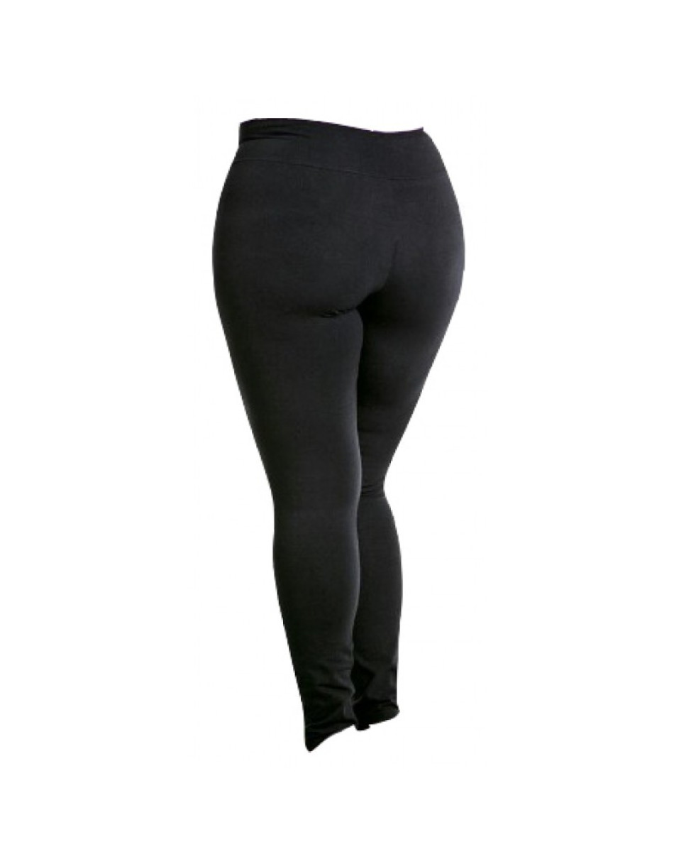 Calças Legging Plus Size Em Cotton 