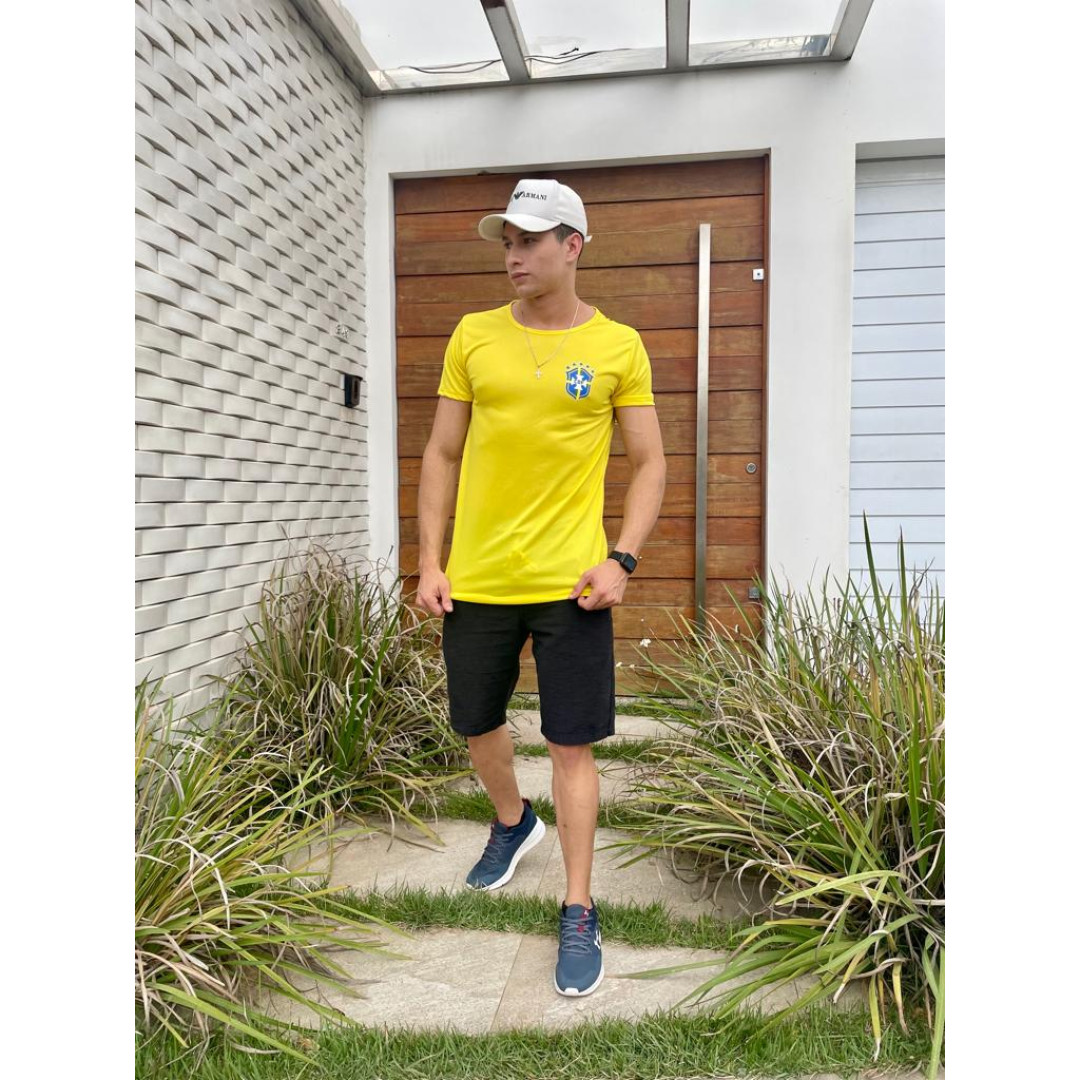 Camisa Brasil Masculina Adulta