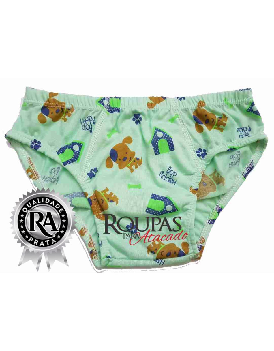 Cueca infantil estampada Malha Fria