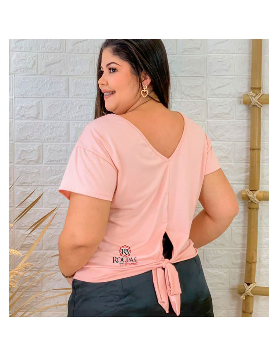 Blusa Feminina Plus Size Lisa Em Suede